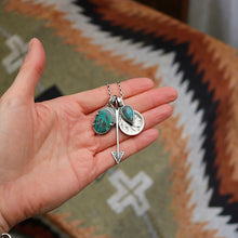 Load image into Gallery viewer, Apache Nugget turquoise Pendant + Nickel Reworked Necklace