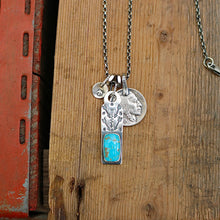 Load image into Gallery viewer, Sierra Bella Turquoise Bar Pendant + Nickel Reworked Necklace