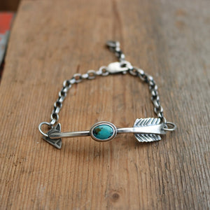 Sterling silver Arrow + Pilot Mountain Bracelet