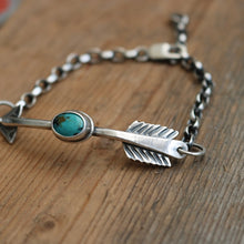 Load image into Gallery viewer, Sterling silver Arrow + Pilot Mountain Bracelet