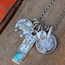 Load image into Gallery viewer, Sierra Bella turquoise Bar Pendant + Naja Reworked Necklace
