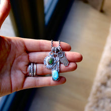 Load image into Gallery viewer, VINTAGE 70s California State pendant + Bar Pendant Reworked Necklace