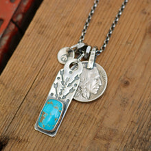 Load image into Gallery viewer, Sierra Bella Turquoise Bar Pendant + Nickel Reworked Necklace
