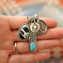 Load image into Gallery viewer, Sierra Bella turquoise Bar Pendant + White Buffalo Pendant Reworked Necklace