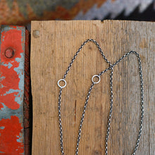 Load image into Gallery viewer, Nacozari Turquoise Feather + Nickel Reworked Necklace