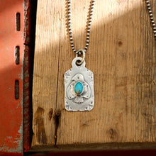 Load image into Gallery viewer, Thunderbird + Nacozari Turquoise Dog Tag Necklace