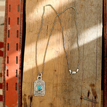 Load image into Gallery viewer, Thunderbird + Nacozari Turquoise Dog Tag Necklace