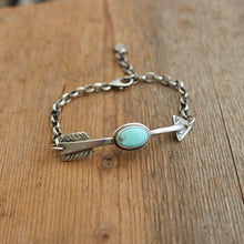 Load image into Gallery viewer, Sterling silver Arrow + Pilot Mountain Bracelet #2