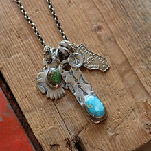Load image into Gallery viewer, VINTAGE 70s California State pendant + Bar Pendant Reworked Necklace
