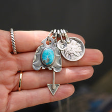 Load image into Gallery viewer, Sierra Bella Turquoise Thunderbird + Arrow Pendant Reworked Necklace