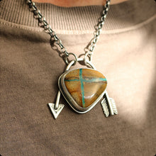 Load image into Gallery viewer, Royston Turquoise Arrow Pendant Necklace