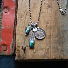 Load image into Gallery viewer, Kingman turquoise Bar Pendant + Pendant Reworked Necklace