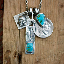 Load image into Gallery viewer, Sonoran Mountain turquoise  + 1920 Nickel Reworked Necklace