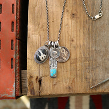 Load image into Gallery viewer, Sierra Bella turquoise Bar Pendant + White Buffalo Pendant Reworked Necklace