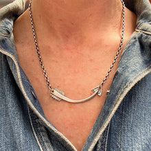 Load image into Gallery viewer, Sterling Silver Arrow Necklace