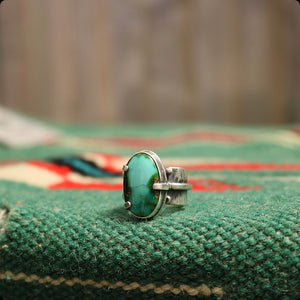 Sonoran Rose Turquoise + Sterling Ring >> UK M