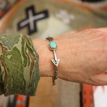 Load image into Gallery viewer, Sterling silver Arrow + Pilot Mountain Bracelet #2
