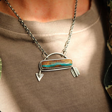 Load image into Gallery viewer, Royston Turquoise Arrow Pendant Necklace