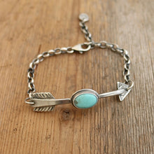 Load image into Gallery viewer, Sterling silver Arrow + Pilot Mountain Bracelet #2