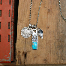 Load image into Gallery viewer, Sierra Bella turquoise Bar Pendant + White Buffalo Pendant Reworked Necklace