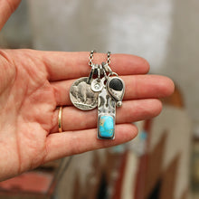Load image into Gallery viewer, Sierra Bella turquoise Bar Pendant + White Buffalo Pendant Reworked Necklace