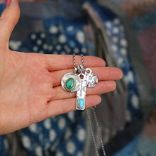 Load image into Gallery viewer, Sierra Bella Turquoise Bar Pendant + Sonoran Mountain Turquoise + Buffalo Nickel Reworked Necklace