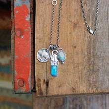 Load image into Gallery viewer, Nacozari turquoise Bar Pendant + Carico Lake Pendant Reworked Necklace