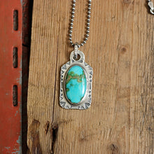 Load image into Gallery viewer, Sonoran Mountain Turquoise Dog Tag Necklace