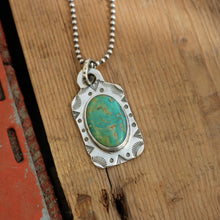 Load image into Gallery viewer, Turquoise Mountain Dog Tag Necklace