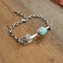 Load image into Gallery viewer, Sterling silver Arrow + Pilot Mountain Bracelet #2