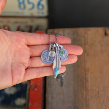 Load image into Gallery viewer, Sonoran Mountain turquoise Thunderbird + Feather Reworked Necklace