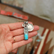 Load image into Gallery viewer, Sierra Bella Turquoise Bar Pendant + Nickel Reworked Necklace