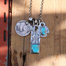 Load image into Gallery viewer, Sierra Bella turquoise Bar Pendant + Sierra Bella Turquoise Thunderbird Reworked Necklace