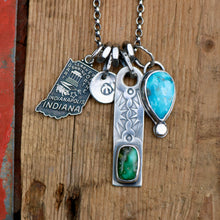 Load image into Gallery viewer, VINTAGE 70s Indiana State pendant Reworked Necklace