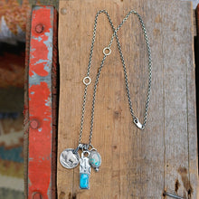 Load image into Gallery viewer, Nacozari turquoise Bar Pendant + Carico Lake Pendant Reworked Necklace