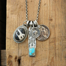 Load image into Gallery viewer, Sierra Bella turquoise Bar Pendant + White Buffalo Pendant Reworked Necklace