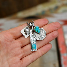 Load image into Gallery viewer, Sonoran Mountain turquoise  + 1920 Nickel Reworked Necklace