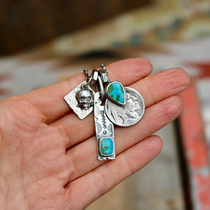 Sonoran Mountain turquoise  + 1920 Nickel Reworked Necklace