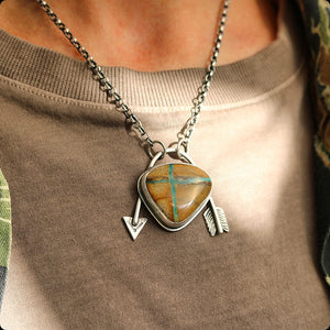 Royston Turquoise Arrow Pendant Necklace