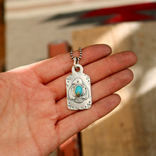 Load image into Gallery viewer, Thunderbird + Nacozari Turquoise Dog Tag Necklace
