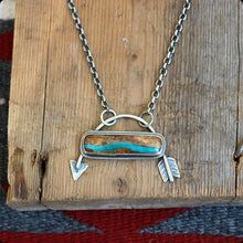 Load image into Gallery viewer, Royston Turquoise Arrow Pendant Necklace