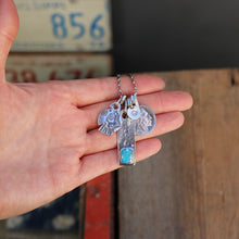 Load image into Gallery viewer, Sierra Bella turquoise Bar Pendant + Thunderbird Reworked Necklace