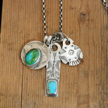 Load image into Gallery viewer, Sierra Bella Turquoise Bar Pendant + Sonoran Mountain Turquoise + Buffalo Nickel Reworked Necklace