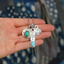 Load image into Gallery viewer, Sierra Bella Turquoise Bar Pendant + Sonoran Mountain Turquoise + Buffalo Nickel Reworked Necklace