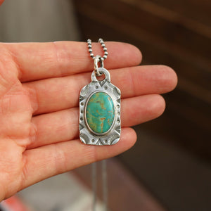 Turquoise Mountain Dog Tag Necklace