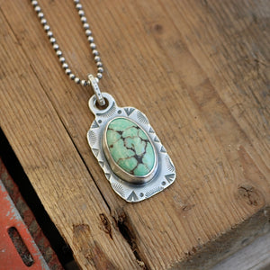 Damele Turquoise Dog Tag Necklace