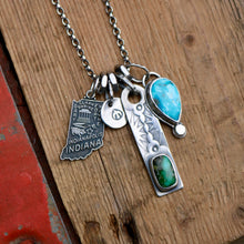 Load image into Gallery viewer, VINTAGE 70s Indiana State pendant Reworked Necklace