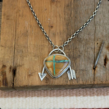 Load image into Gallery viewer, Royston Turquoise Arrow Pendant Necklace