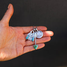 Load image into Gallery viewer, Sierra Bella Turquoise Thunderbird + Sonoran Mountain turquoise Arrow Pendant Reworked Necklace