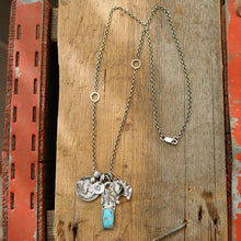 Load image into Gallery viewer, Sierra Bella turquoise Bar Pendant + White Buffalo Naja Pendant Reworked Necklace